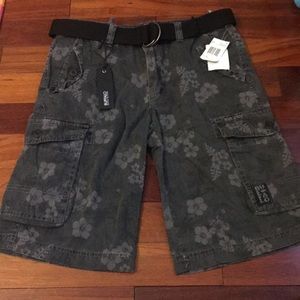 BUFFALO David Bitton Faded Graphite Cargo Shorts